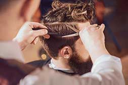 Salon professional at work